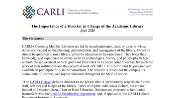 Statement on the Importance of a Director in Charge of the Academic Library